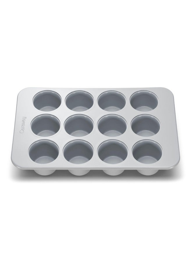 Caraway Non-Stick Ceramic 12-Cup Muffin Pan - Naturally Slick Ceramic Coating - Non-Toxic, PTFE & PFOA Free - Perfect for Cupcakes, Muffins, and More - Gray - Image 1